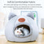Cat Cave Bed Dog House Cats Tent with Removable Cushion Pillow (Gray, XL-15.75x15.75x15.75 Inches)