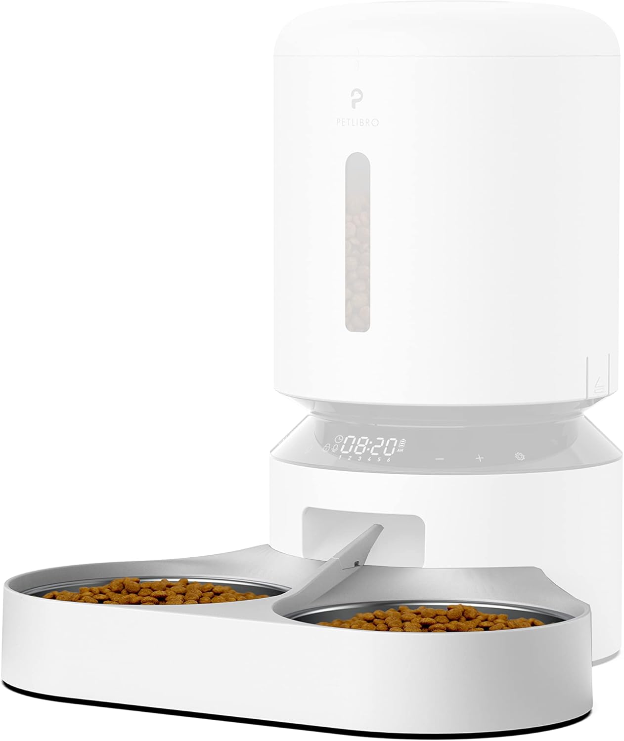 PETLIBRO Pet Food Splitter with Stainless Steel Bowls, Automatic Cat Feeder Bowls for Two Cats or Dogs, Suitable for PETLIBRO Automatic Cat Feeder PLAF005, PLAF006, PLAF103, PLAF203