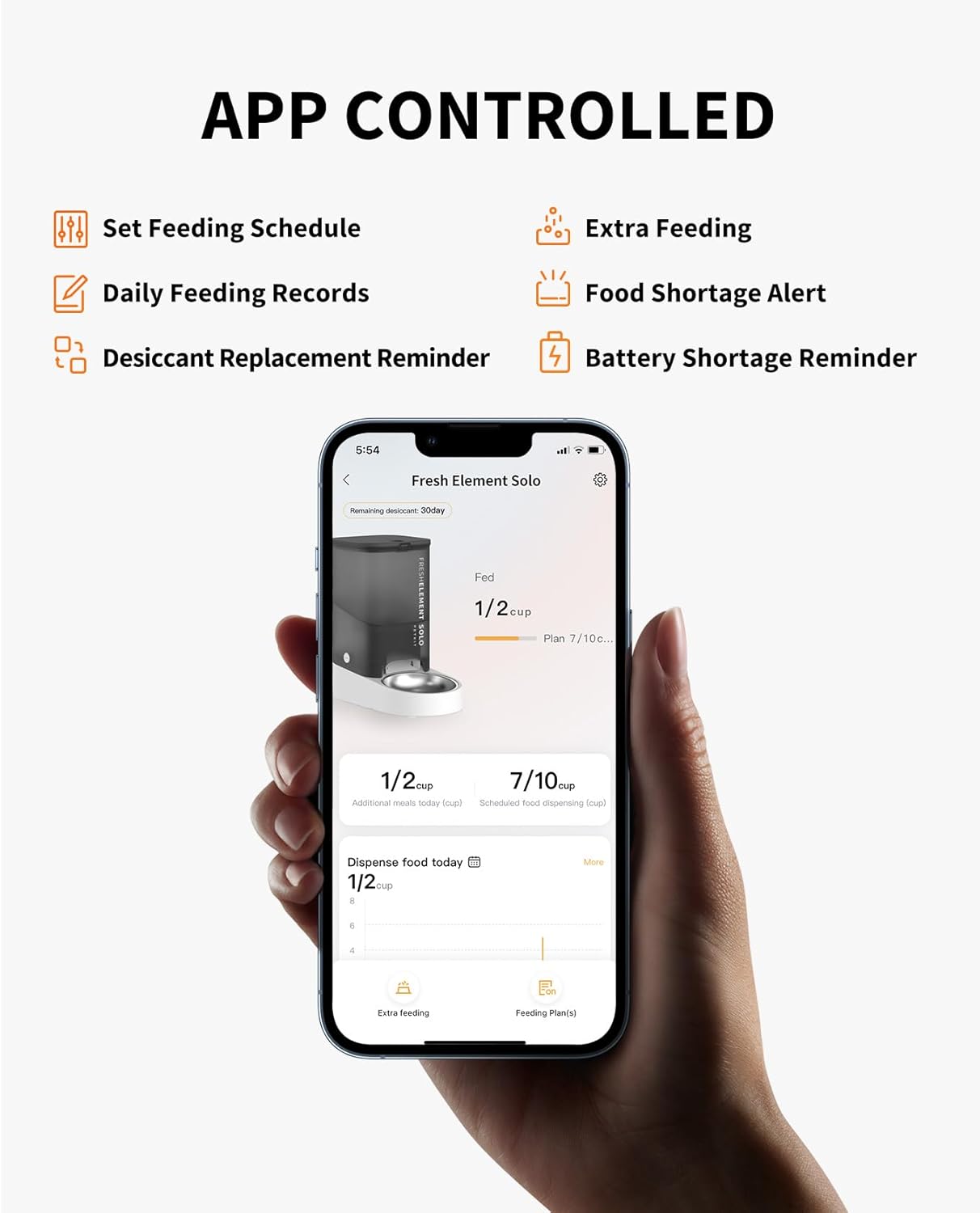 PETKIT Automatic Cat Feeder, 2.4G WiFi Automatic Dog Feeder, App Control