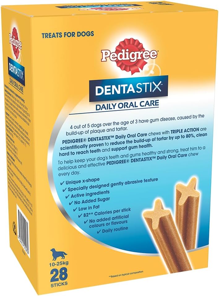 PEDIGREE DentaStix Medium Dog Treats Daily Oral Care Dental Chews 28 Pack