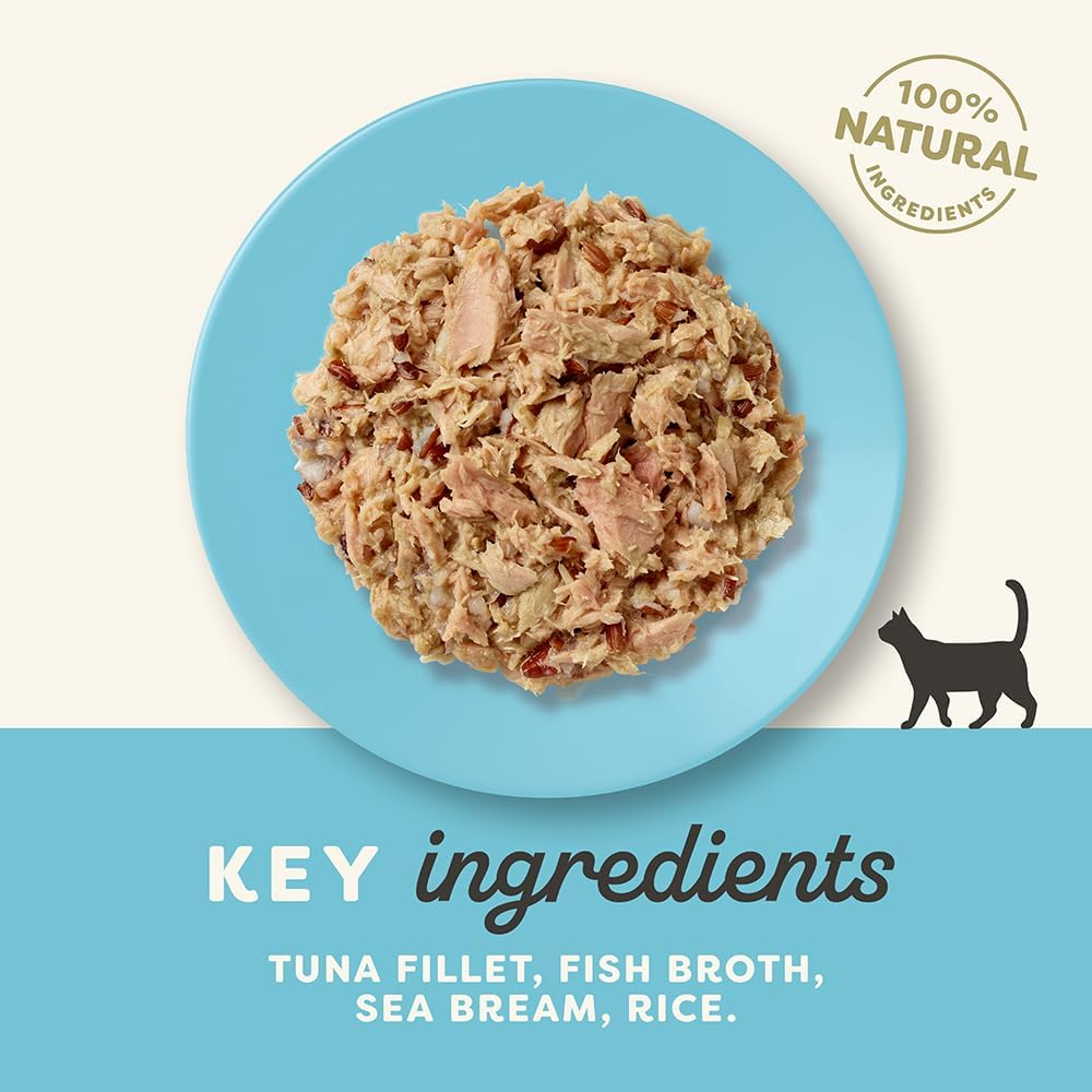 Applaws 100% Natural Wet Cat Food Tuna Fillet with Sea Bream in Broth, Limited Ingredients Pet Food 70g Pouch (Pack of 16) Visit the Applaws Store