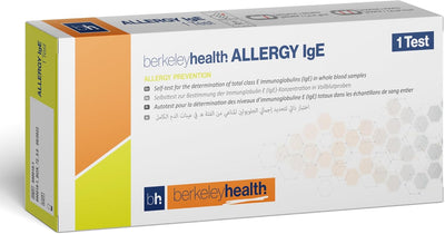 Berkeley Health Allergy Self Test Kit - Tests for Allergies (IgE) Dust Mite, Pollen and Dog and Cat Hair