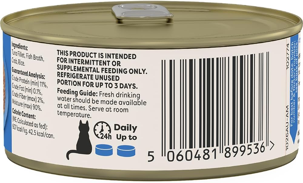 Applaws 100% Natural Wet Cat Food Tuna Fillet with Crab in Broth Tin 70g (Pack of 24), Limited Ingredients Pet Food