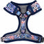 Adjustable Dog Harness | Cute Colourful Patterns | Perfect Fit, Escape Proof Vest | Safe and Secure | Easy On/Off | (Large, Tropic Fronds)