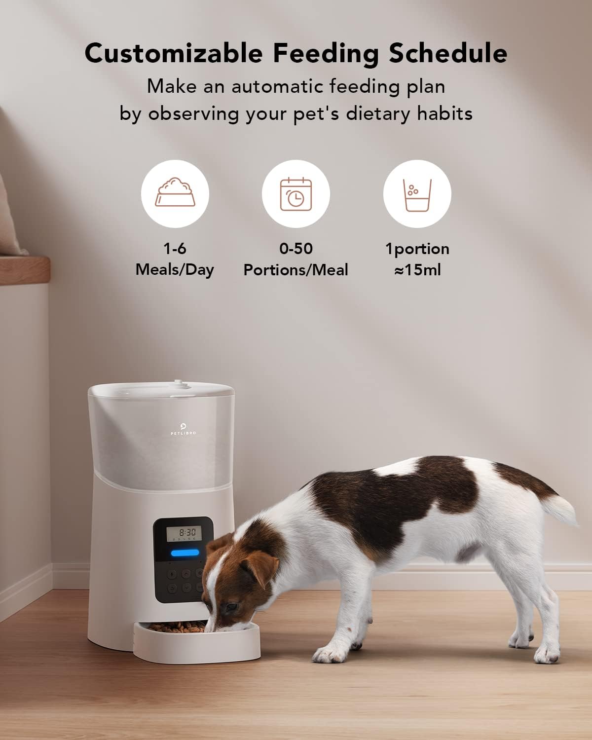 PETLIBRO Automatic Cat Feeder, 6L Auto Pet Cat Dry Food Dispenser with Clog-Free Design