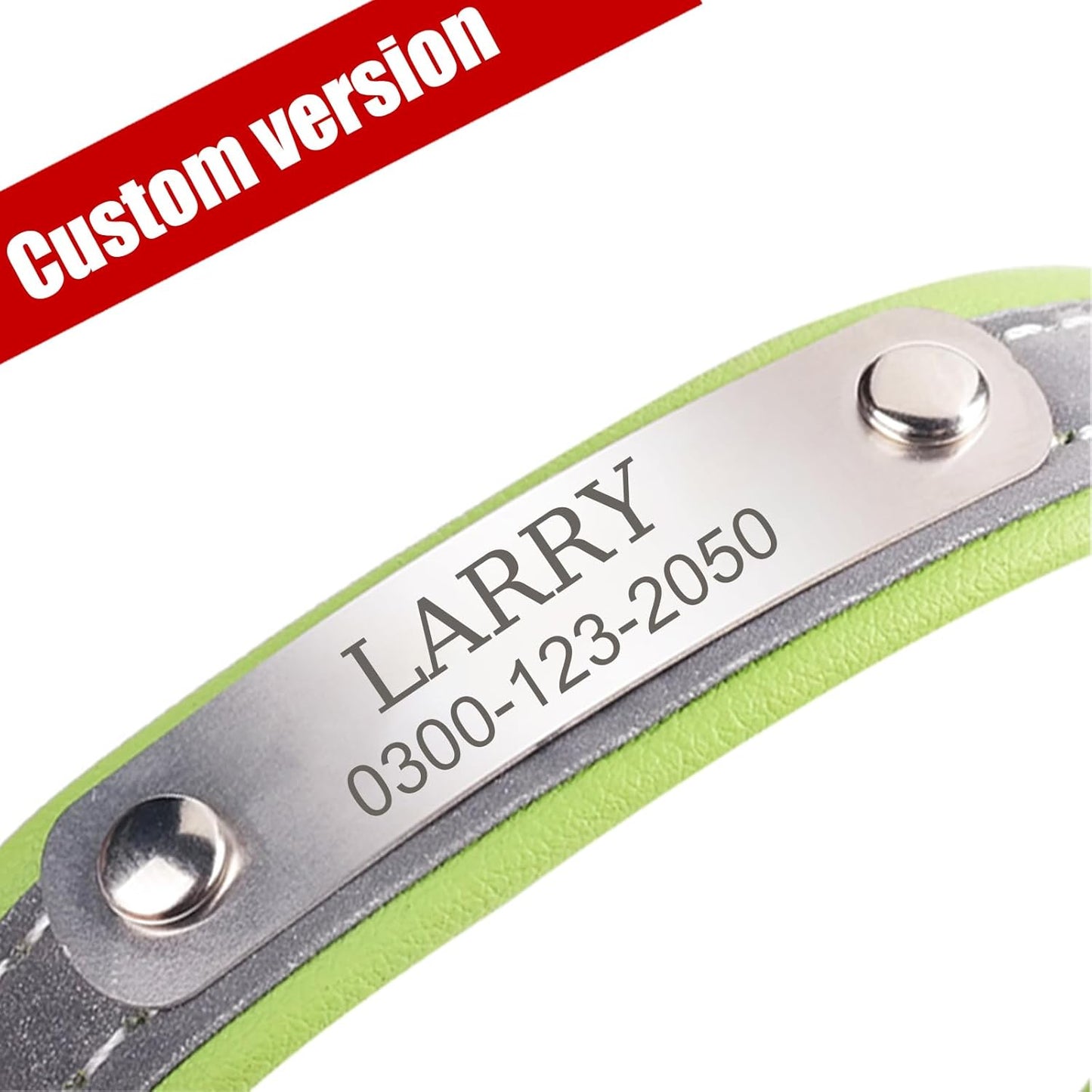 Yonsbox Custom Personalized Reflective Cat Dog Collar with Name Plate Engraved Cute Purple Puppy Kitten