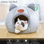 Cat Cave Bed Dog House Cats Tent with Removable Cushion Pillow (Gray, XL-15.75x15.75x15.75 Inches)