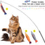 PAZ'S GIFT Cat Wand Toys - 3 Piece Catnip Wiggle Sounding Toys for Interactive Indoor Play