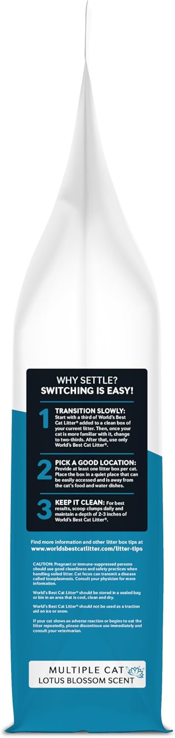 World's Best CAT Litter Multiple Cat Lotus Blossom Scented 15 Pounds