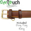 Padded Leather Dog Collar, Large Brown - Genuine Real Leather, 24" Long x 1.5 Wide, Fits Neck Size 18" to 21" Inches