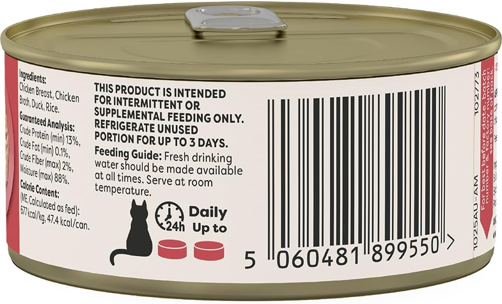 Applaws 100% Natural Wet Cat Food Chicken Breast with Duck in Broth Tin 70g (Pack of 24), Limited Ingredients Pet Food