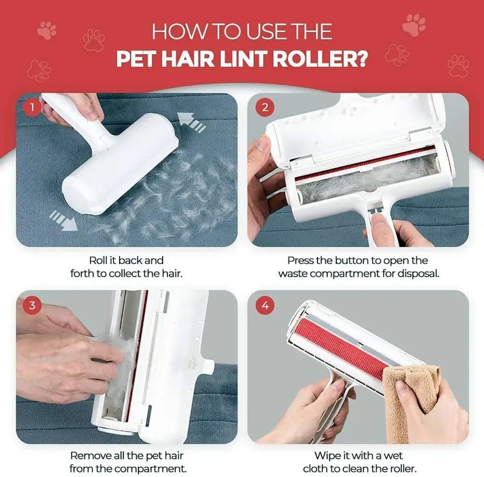 Pet Hair Remover - Reusable Cat and Dog Hair Remover for Furniture