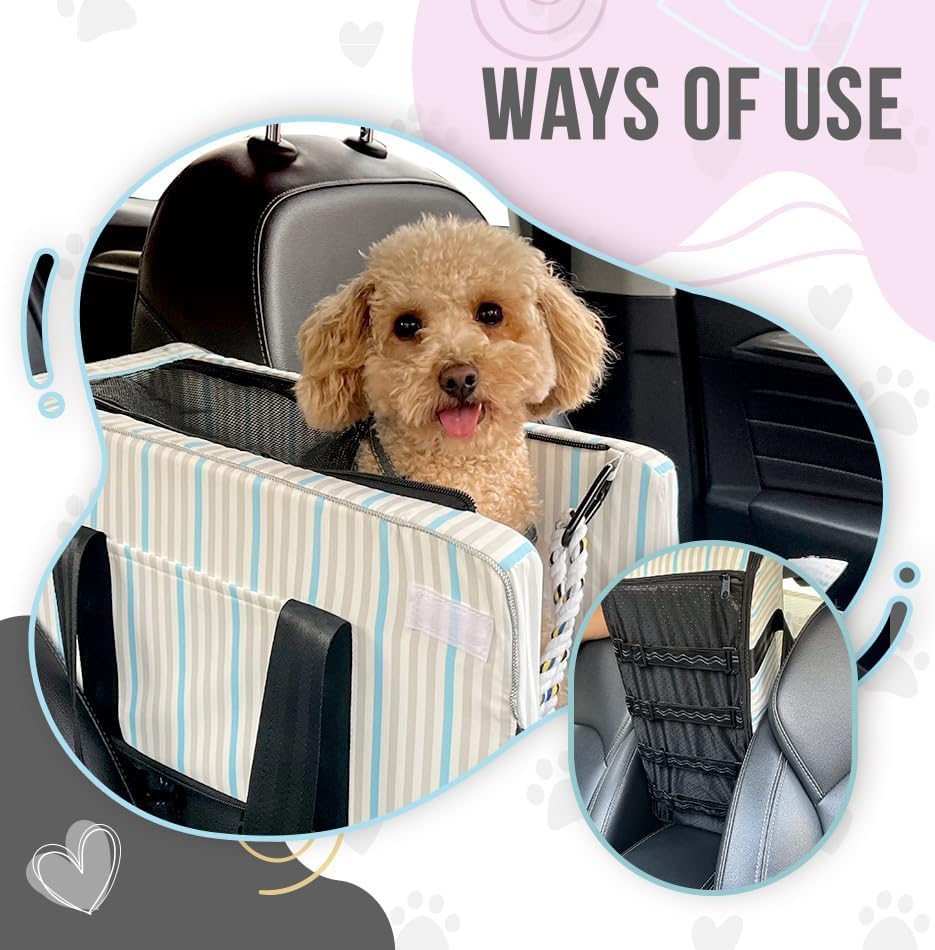 PETULINA Dog Car Seats for Small Dogs - Small Dog Car Seat