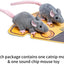 Catnip Mouse Toy and Sound Mouse Toy Sets for Indoor Cats-2pcs