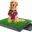 Dog Grass Pad with Tray Large, Puppy Turf Potty Reusable Training Pads with Pee Baffle, Artificial Grass Patch for Indoor and Outdoor Use, Ideal for Small and Medium Dogs