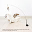 Cat Wand Toys with Suction Cup, Interactive Bird Simulation Cat Toy Set,Cat Teaser Cat Toys,Flexible Steel Wire and 3Pcs Replacement Feather Refills with Bells