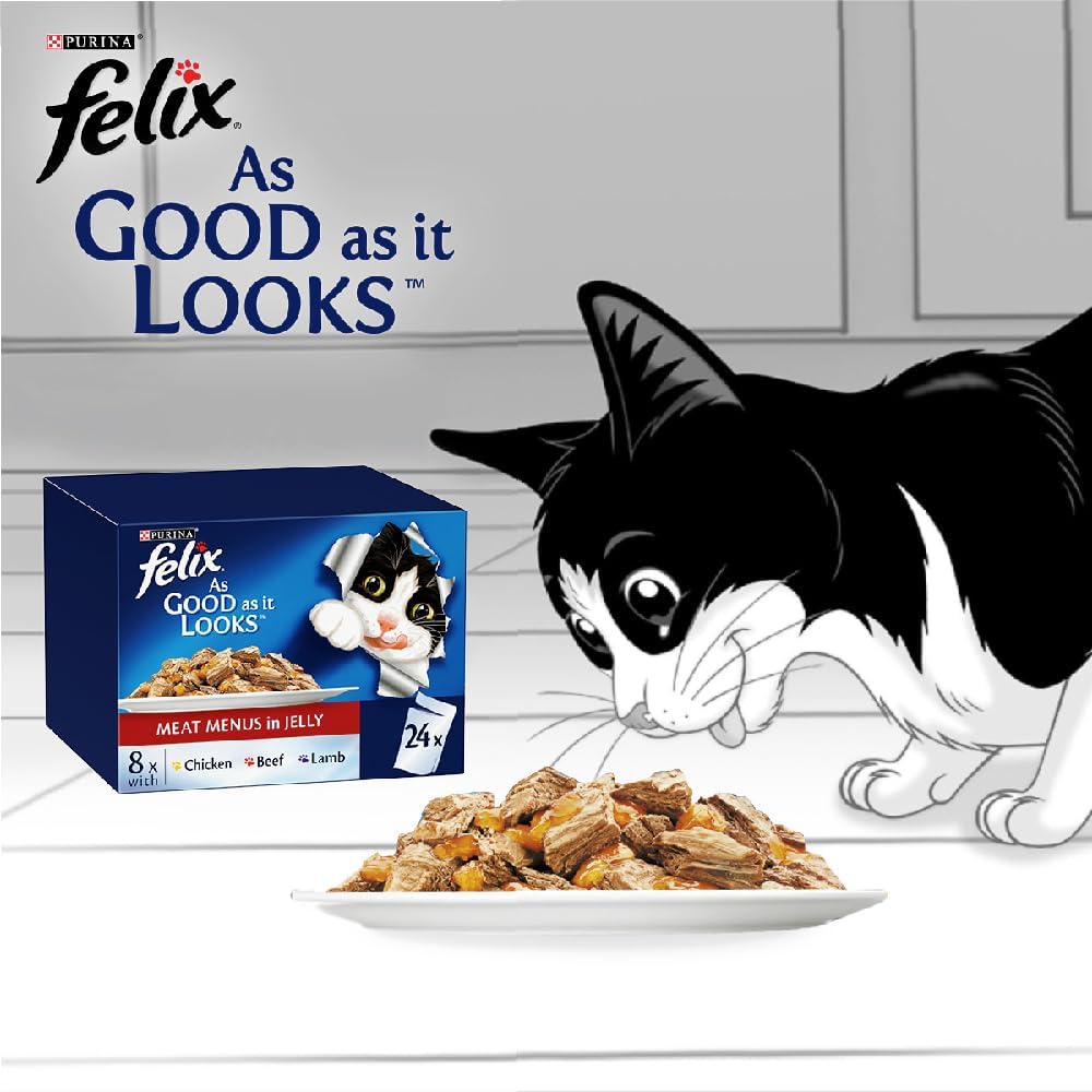 FELIX Adult As Good As It Looks Meat Menu in Jelly Wet Cat Food 54x85g
