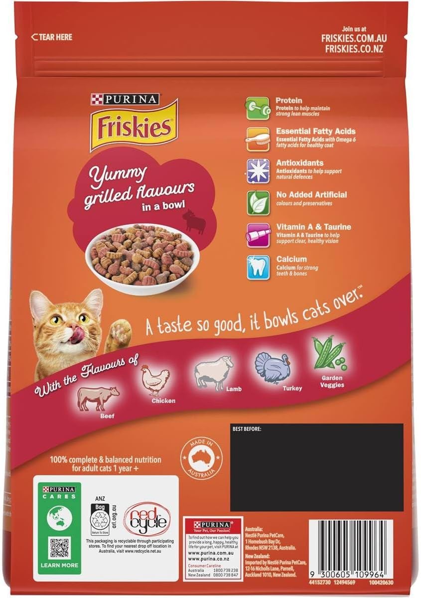 Purina Friskies Meaty Grill Adult Cat Food 1 kg