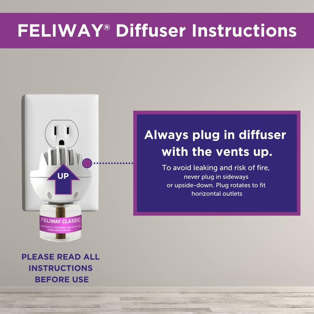 FELIWAY® Classic 3 x 30 Day Cat Calming Refills for Pheromone Diffuser, 3 x 48ml