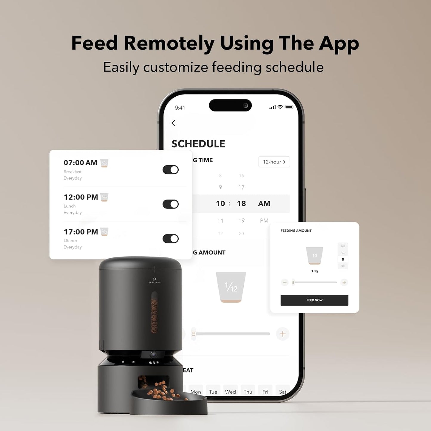 Peltibro Automatic Cat Feeder with Camera