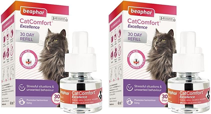 Beaphar | CatComfort Excellence Refill | Optimises Feelings of Reassurance & Well-Being | Promotes Multi-cat Harmonious Living | For Use with CatComfort Excellence Diffuser | Lasts Up To 30 Days
