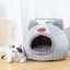 Cat Cave Bed Dog House Cats Tent with Removable Cushion Pillow (Gray, XL-15.75x15.75x15.75 Inches)
