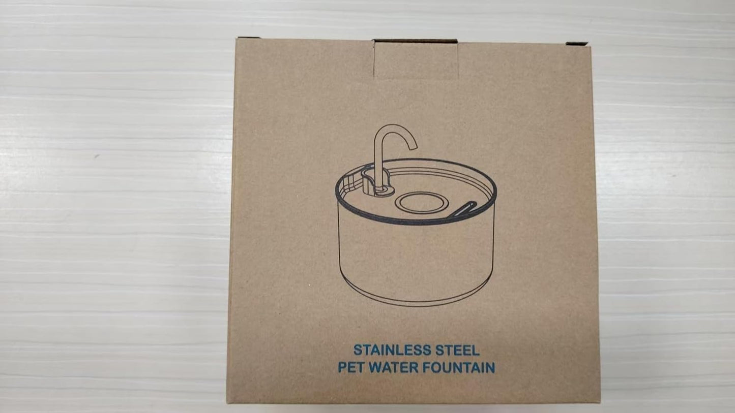Cat Water Fountain: Stainless Steel Pet Water Fountains Indoor Metal Automatic