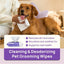 HICC PET Wipes for Dogs and Cats, Vet-Recommended Pets Cleaning Wipes, Deodorizing Hydrating, Nourishes Smoothes Fur, Fermented Coconut Oil Grooming Paws, Body and Butt, Thicken, Unscented, 100 Count