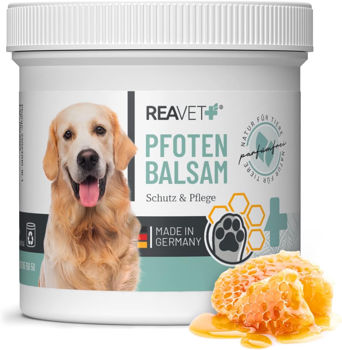 ReaVET Paw Balm Dog & Cat 120 ml - Natural Paw Care with Shea Butter, Coconut Oil & Beeswax