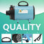Mxmoonant 2400W 3.2HP Dog Dryer Pets Hair Dryer Stepless Speed Temp Adjustable High Velocity Dog Cat Hair Blower (Blue UK Plug)