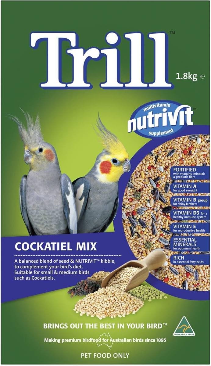 Trill Cockatiel Seed Mix Bird Food 1.8 kg