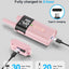 No Shock Dog Training Collar with Remote, Dog Vibration Collar with Controller Beep and Vibrate Only, Safe Lock Waterproof Rechargeable Vibrating Collars for Dogs(10-120 lbs)-No Prongs (Pink)