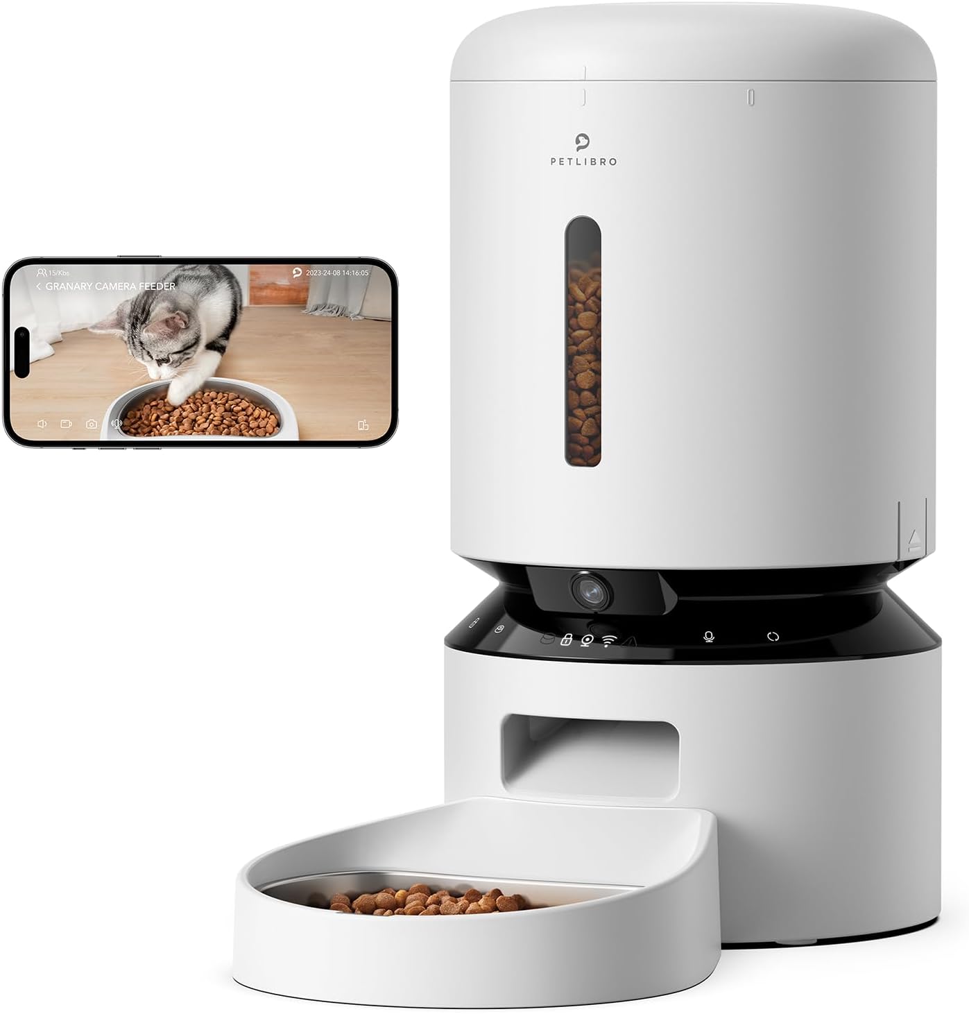 PETLIBRO Automatic Cat Feeder with Camera, 1080P HD Video with Night Vision, 5G WiFi Pet Feeder with 2-Way Audio