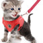 FEimaX Small Dog Cat Harness and Leash Set, No Pull Adjustable Pet Mesh Harness with Reflective Strips