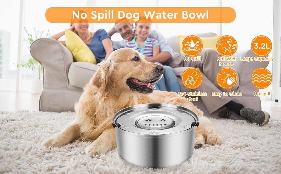 No Spill Dog Water Bowl