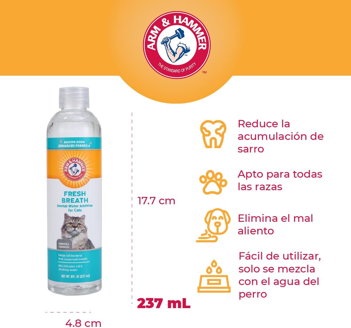 Arm & Hammer for Pets Advanced Care Dental Water Additive for Cats