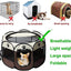 Pet Playpen Dog Tent, 114x114x58cm Foldable Portable Soft Dog Exercise Pen  (Large, Brown)