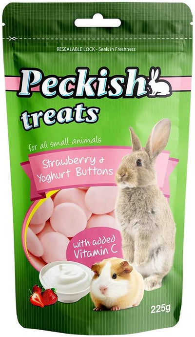 Peckish Strawberry and Yoghurt Buttons Treats 225 g