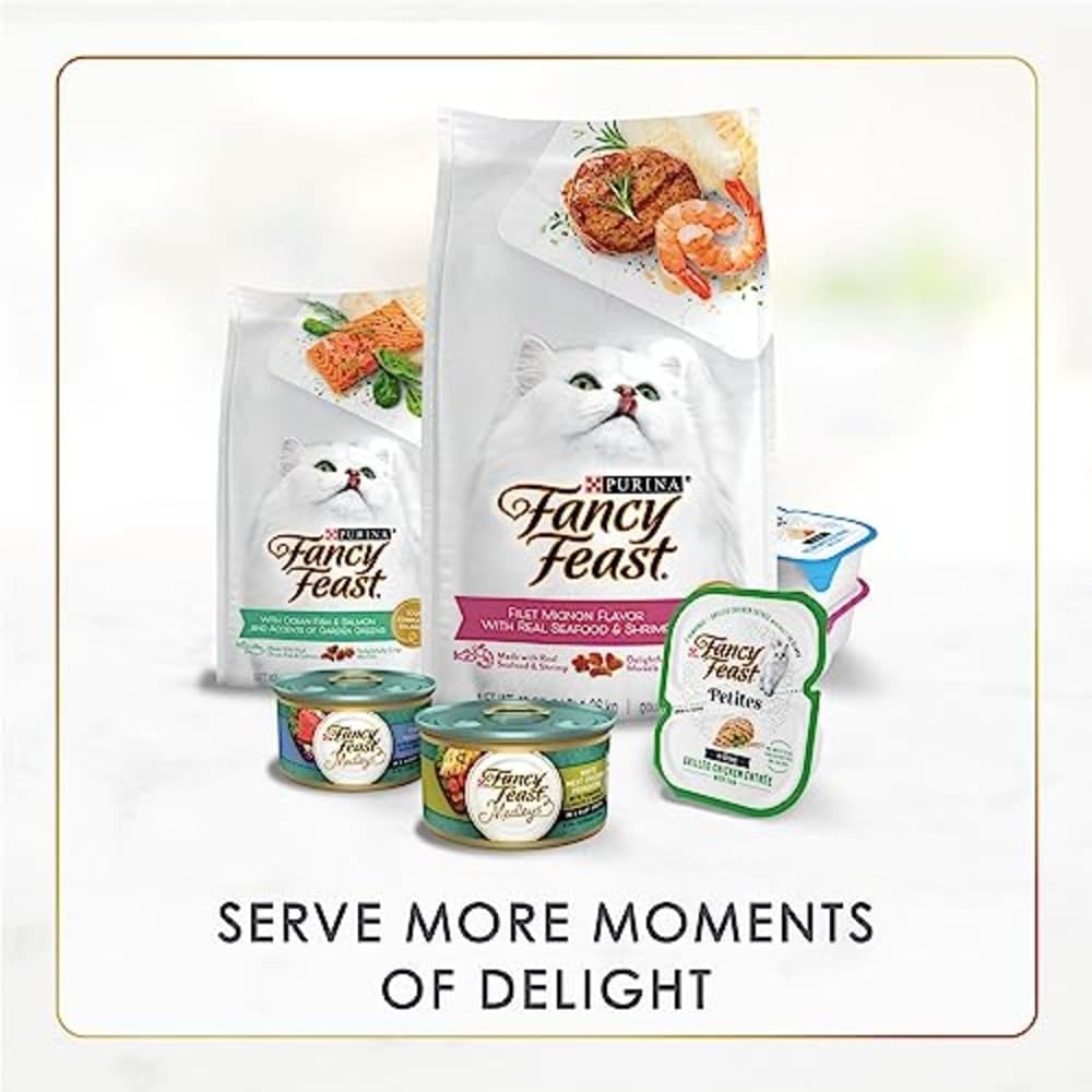 Fancy Feast Cat Food Adult Gravy Lovers Poultry & Beef Feast Variety, Wet Food - 30 Pack x 85g Can