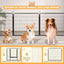 VAKA 32" Dog Playpen, 8 Panels Folding Dog Play Pen Frame 80cm