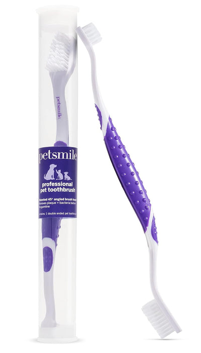 petsmile Professional Pet Toothbrush - Patented 45 Degree Cat & Dog Toothbrush
