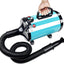 Professional Dog Hair Dryer, Low Noise, Adjustable Temperature (Blue)