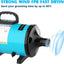 ADVWIN Dog Dryer, Pet Grooming Blow Dryer with LCD Display & Temperature Adjustable, 50-120m/s Adjustable Speed, 4 Different Nozzles, Blue