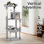 Petzly Cat Tree, 142CM Tall Cat Tree Tower for Large Big Cats, Light Gray
