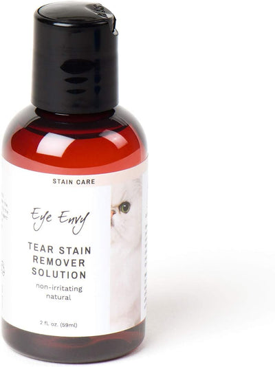 Eye Envy Tear Stain Remover Solution for Cats|100% Natural and Safe|Recommended by Breeders/vets/cat fanciers/Groomers|Contains colloidal Silver, 2oz