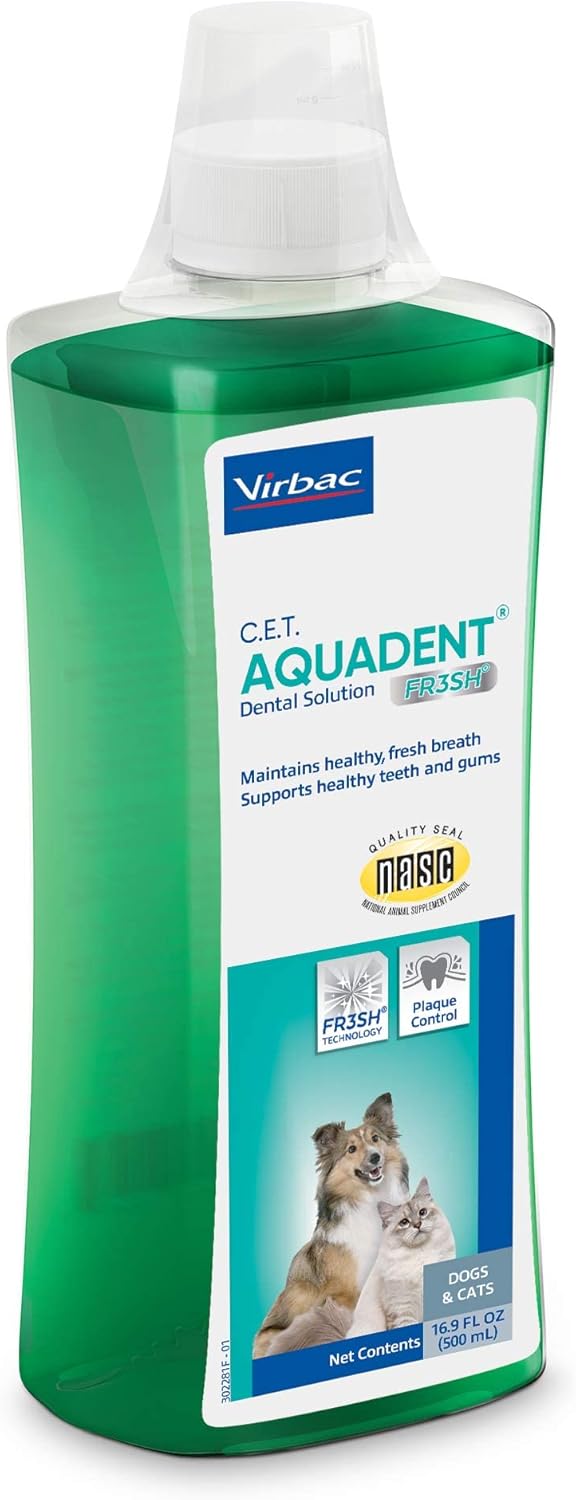 Virbac C.E.T. Aquadent Dental Solution for Dogs and Cats (500 ml)