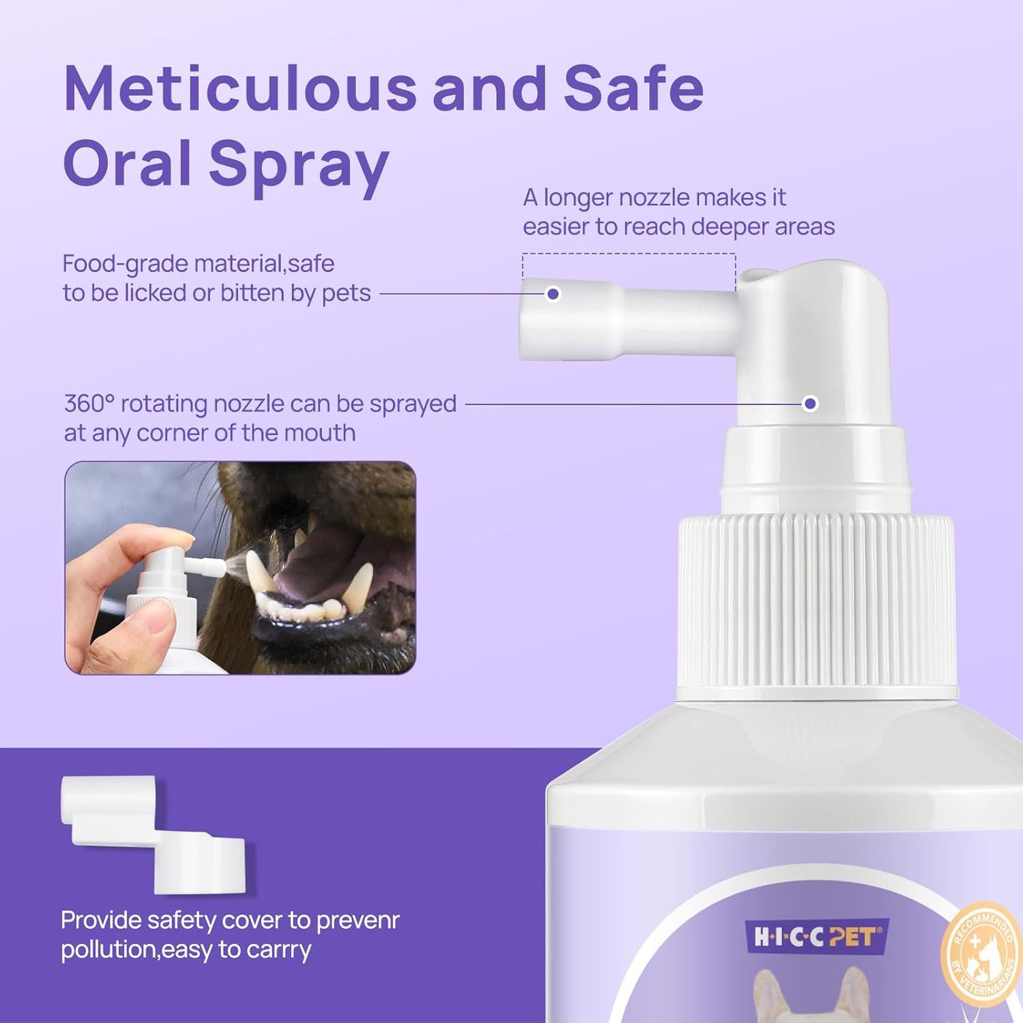 HICC PET Dog Dental Care Spray, Dog Breath Freshener