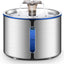 Cat Water Fountain, 84oz/2.5L Stainless Steel Pet Water Fountain, Automatic Dog Water Dispenser with Water Level Window, Ultra-Quiet Pump, Perfect for Cats, Dogs and Multiple Pets