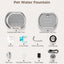 Cat Water Fountain Stainless Steel: 108oz/3.2L Cat Fountain for Drinking - Water Level Window