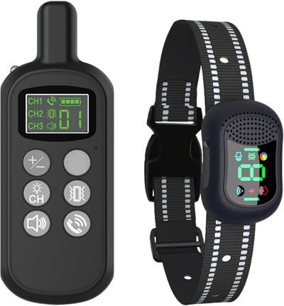 Anti Bark Collar for Dogs - Anti Barking Device,Rechargeable IP7 Waterproof